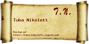 Tuba Nikolett névjegykártya