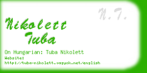 nikolett tuba business card